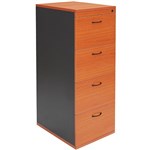 RAPID WORKER FILING CABINET 4 DRAWER 465 X 600 X 1300MM BEECHIRONSTONE
