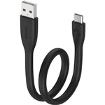 COMSOL USBA TO USBC CABLE SILICONE 25CM BLACK