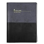 COLLINS VANESSA A4D2U99 ANY YEAR DIARY A4 DAY TO PAGE PU 2TONE BLACK