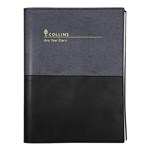 COLLINS VANESSA A5D2U99 ANY YEAR DIARY A5 DAY TO PAGE 2TONE BLACK