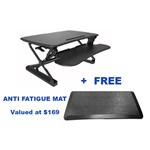 ARISE DESKALATOR CORNER 1050 X 588MM BLACK