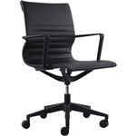 BURO DIABLO TASK CHAIR MEDIUM BACK ARMS PU BLACK