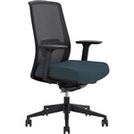 DAL JIRRA SIDE CONTROL SYNCHRO HIGH MESH BACK ARMS BLACK BACK DENIM SEAT