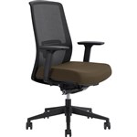 DAL JIRRA SIDE CONTROL SYNCHRO HIGH MESH BACK ARMS BLACK BACK CHOCOLATE SEAT