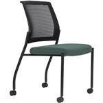 DAL URBIN 4 LEG MESH BACK CHAIR CASTORS NO ARMS SEAGRASS SEAT