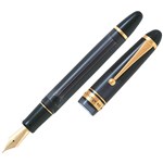 PILOT CUSTOM 823 FOUNTAIN PEN BLACK BARREL BROAD NIB BLACK INK