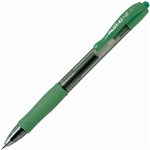 PILOT G27 RETRACTABLE GEL INK PEN 07MM GREEN BOX 12
