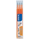PILOT BLSFR7 FRIXION ERASABLE ROLLERBALL GEL REFILL MEDIUM 07MM ORANGE PACK 3