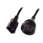 LINDY 30980 POWER CABLE IECC14 PLUG TO 3 PIN SOCKET 015M BLACK