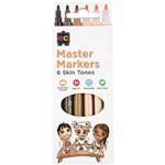 EDUCATIONAL COLOURS MASTER SKIN TONE MARKERS PACK 6