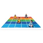 ELIZABETH RICHARDS FUN COLOUR BLOCKS RUG 30 SQUARES MULTICOLOR