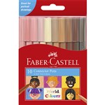 FABERCASTELL CONNECTOR PEN WORLD COLOURS ASSORTED PACK 10
