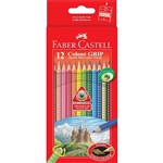 FABERCASTELL GRIP TRIANGULAR COLOURED PENCILS ASSORTED PACK 12