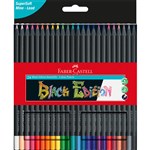 FABERCASTELL BLACK EDITION COLOUR PENCILS ASSORTED PACK 24