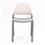 RAPIDLINE FLEXI STACKING CHAIR WITH WHITE BACKREST 815 X 505 X 550MM GREY