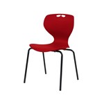 SYLEX ROSWELL CHAIR 4LEG 310MM RED SEAT BLACK FRAME
