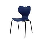 SYLEX ROSWELL CHAIR 4LEG 380MM BLUE SEAT BLACK FRAME