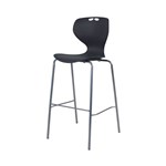 SYLEX ROSWELL 4 LEG STOOL 650MM CHARCOAL SEAT BLACK FRAME