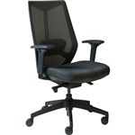 RAPIDLINE ARCO CHAIR HIGH MESH BACK ARMS BLACK