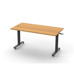 RAPIDLINE BOOST HEIGHT ADJUST FLIP TOP TABLE 1500 X 750 X 725MM BEECH TOP AND BLACK PC FRAME