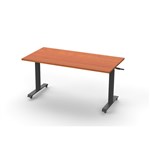 RAPIDLINE BOOST HEIGHT ADJUST FLIP TOP TABLE 1500 X 750 X 725MM CHERRY TOP AND BLACK PC FRAME