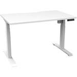 RAPIDLINE BOOST LIGHT SINGLE SIDED WORKSTATION 1200MM NATURAL WHITE TOP  WHITE FRAME