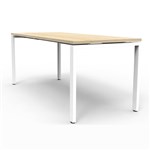 RAPIDLINE DELUXE PROFILE STEEL FRAME TABLE 1800 X 750MM NATURAL OAKWHITE