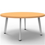 RAPIDLINE ETERNITY COFFEE TABLE 900MM DIA BEECHWHITE SATIN