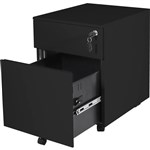 RAPIDLINE GO STEEL MOBILE PEDESTAL 2 DRAWER LOCKABLE 390 X 472 X 527MM BLACK