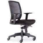 RAPIDLINE HARTLEY TASK CHAIR MEDIUM MESH BACK ARMS BLACK