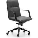 RAPIDLINE MIRAGE MEDIUM BACK EXECUTIVE CHAIR BLACK LEATHER
