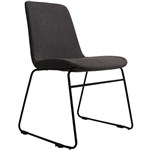 RAPIDLINE TEMPO VISITORS CHAIR MEDIUM BACK SLED BASE CHARCOALBLACK