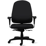 DURO PLUS HEAVY DUTY TASK CHAIR HIGH BACK ARMS BLACK