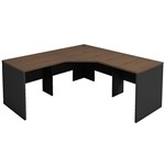 OM PREMIER CORNER WORKSTATION 1800 X 1800 X 700MM REGAL WALNUTCHARCOAL