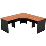 OM CORNER WORKSTATION 1500 X 1500 X 600MM CHERRYCHARCOAL