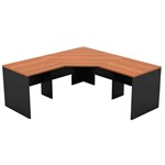 OM CORNER WORKSTATION 1800 X 1800 X 700MM CHERRYCHARCOAL