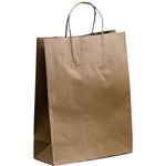 HUHTAMAKI FUTURE FRIENDLY PAPER BAG TWISTED HANDLE 350 X 260MM BROWN PACK 50