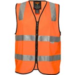 PRIME MOVER HV102Z HI VIS VEST ORANGE ZIPPER CLOSURE 3M TAPE EXTRA LARGE
