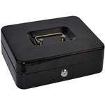 ITALPLAST DELUXE METAL CASH BOX 118 X 150 X 80MM BLACK
