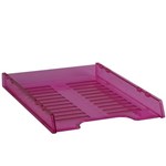 ITALPLAST SLIMLINE MULTI FIT DOCUMENT TRAY A4 TINTED PINK