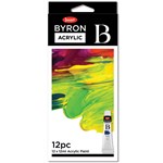 JASART BYRON ACRYLIC PAINT 12ML ASSORTED PACK 12