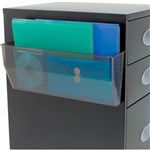 DEFLECTO WALL POCKET MAGNETIC LANDSCAPE 381 X 162 X 76MM SMOKE