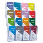 DEFLECTO LITLOC BROCHURE HOLDER WALL DISPLAY 3TIER 16 X DL CLEAR