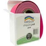RAINBOW STRIPPING ROLL RIBBED 50MM X 30M PINK