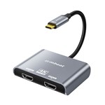 MBEAT TOUGHLINK USBC TO DUAL 4K HDMI MST ADAPTER SPACE 15M GREY