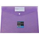 PROTEXT DOCUMENT WALLET WITH BUTTON CLOSURE A4 PP PURPLE