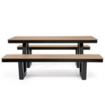 RAPIDLINE RIDGE OUTDOOR PICNIC TABLE MEDIUM 1800 X 1660 X 750MM EUROPEAN OAKBLACK PC