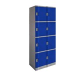 STEELCO ABS PLASTIC LOCKER 4 DOOR DOUBLE BANK 1940 X 760 X 500MM