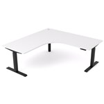 OLG AGILE ELECTRIC TRIPLE 3 COLUMN WORKSTATION RH 1800 X 1800 X 750MM BLACK FRAME WHITE TOP