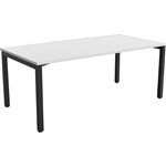 OLG AXIS SINGLE SIDED DESK 1800 X 750MM BLACK FRAME WHITE TOP